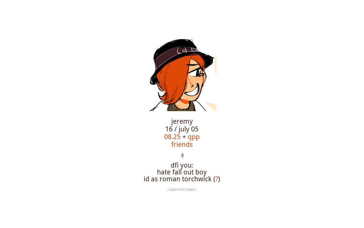 Carrd profile picture for @fob